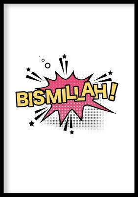 Bismillah Islamic Pop Art Poster