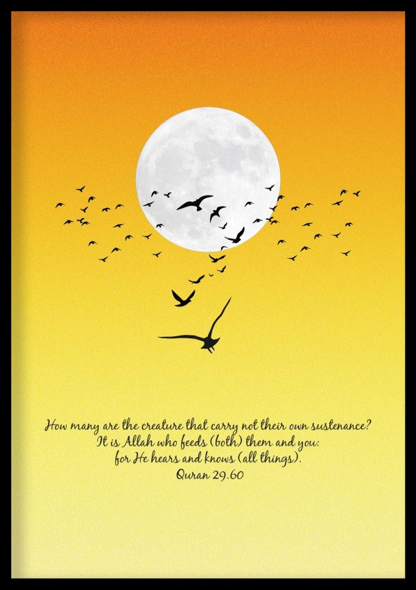 Birds Vintage Quran Poster
