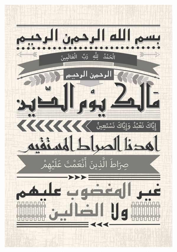Al-Fatiha Arabic Art Print