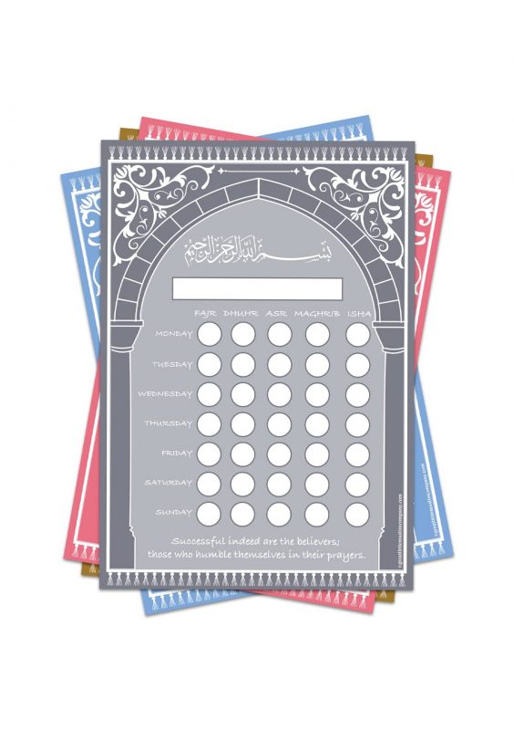 Reusable Muslim Prayer Chart Great Little Muslim Co.